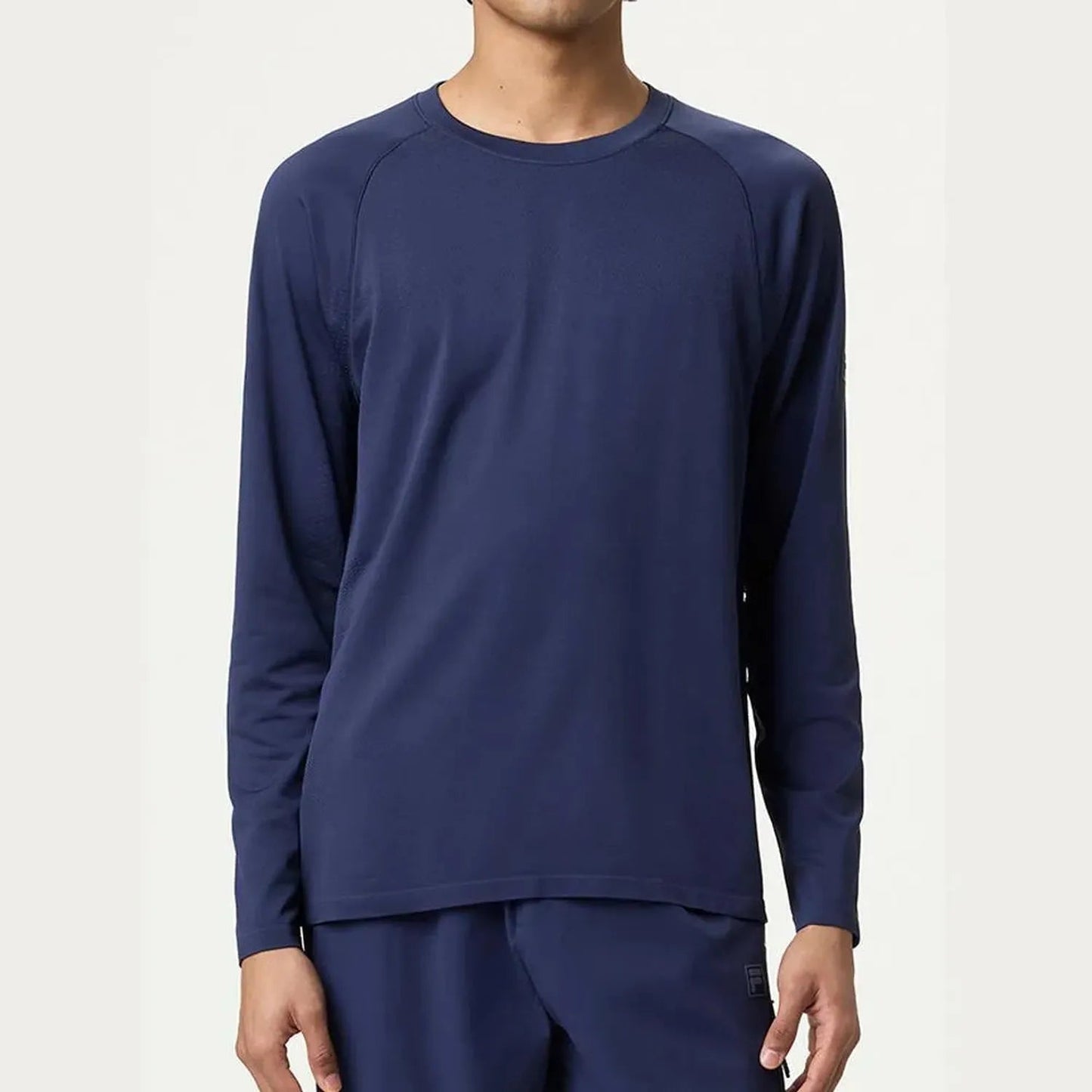 Mens Lucky Ace Seamless Long Sleeve Tennis Top FILA NavyTienda Tennis