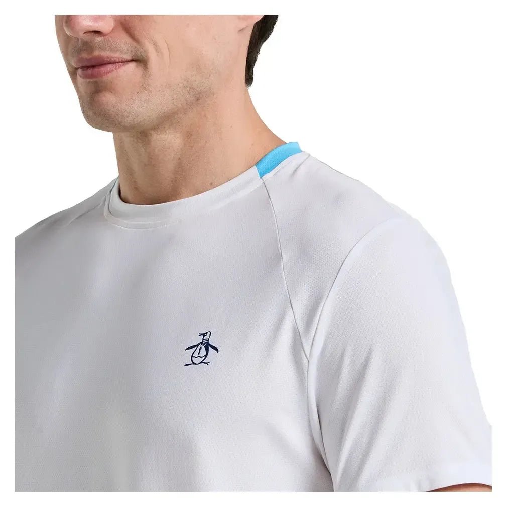 Men's Performance Ombre Block Tennis Crew Bright WhiteTienda Tennis