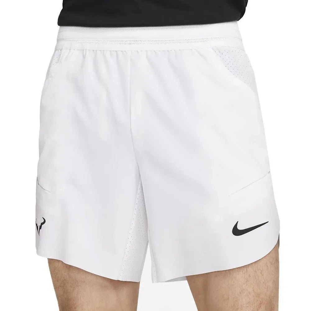 Mens Rafa 7 Inch Dri - Fit Advance Tennis Shorts White and BlackTienda Tennis