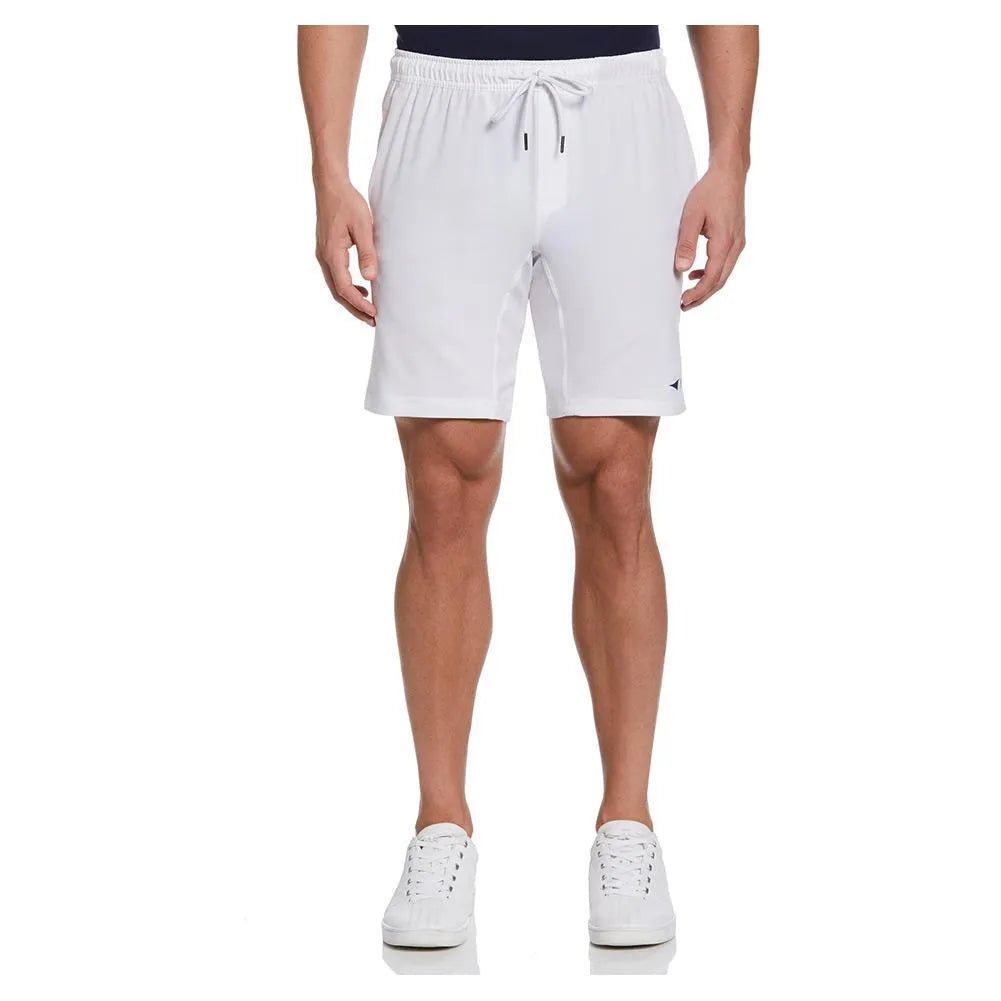 Men's Solid Athletic 9 Inch Tennis Short Bright WhiteTienda Tennis