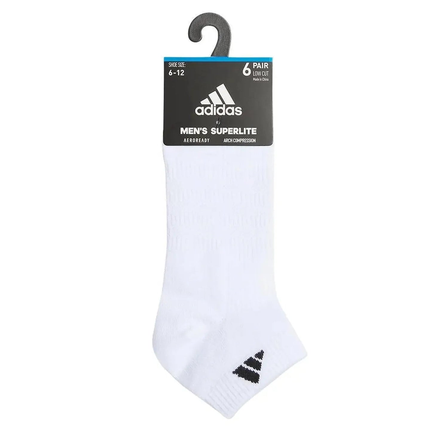 Men's Superlite 3.0 6 Pack Low Cut Tennis Socks White and BlackTienda Tennis