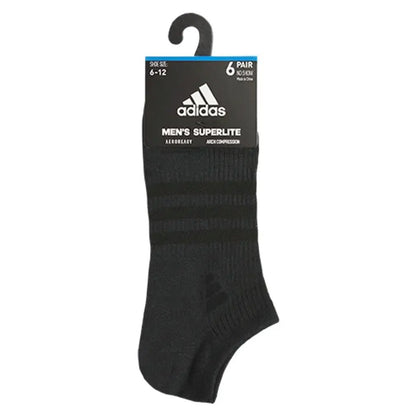Men's Superlite 3.0 6 Pack No Show Tennis Socks Black and Night GreyTienda Tennis
