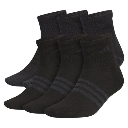 Men's Superlite 3.0 6 Pack Quarter Tennis Socks Black and Night GreyTienda Tennis