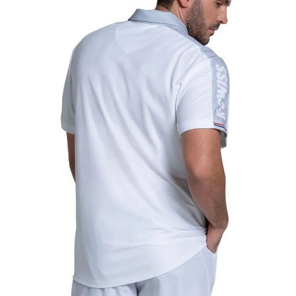 Men's Tradition Short Sleeve Tennis Polo WhiteTienda Tennis