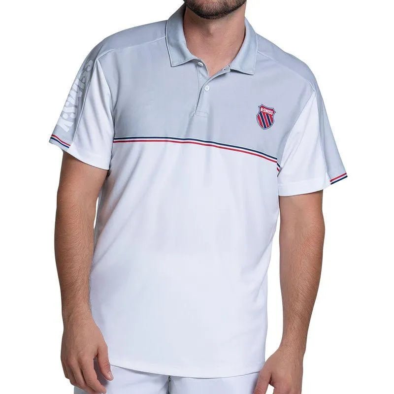 Men's Tradition Short Sleeve Tennis Polo WhiteTienda Tennis