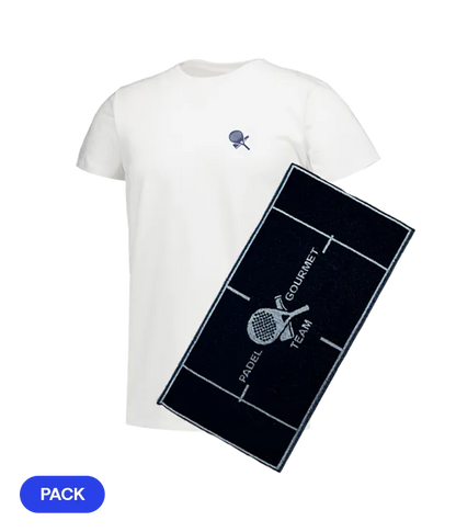 Pack Padel Team Gourmet: Camiseta Gourmet Blanca Men + Toalla