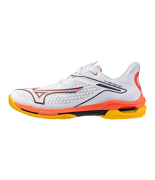 Padel Shoes Mizuno Wave Exceed Tour 6CC Blanco/Naranja 2025