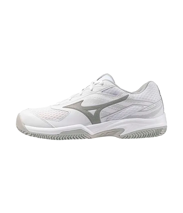 Padel Shoes Mizuno Break Shot 5 CC Blanco/Gris Mujer 2025