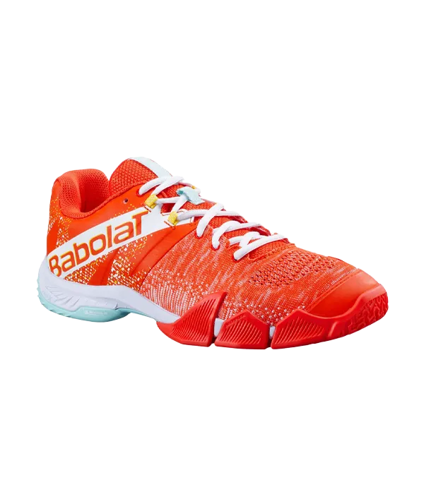 Padel Shoes Babolat Movea Tangerine Tango/White