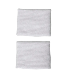 Wristband Cortas Adidas White Logo Grande (Pack x2)
