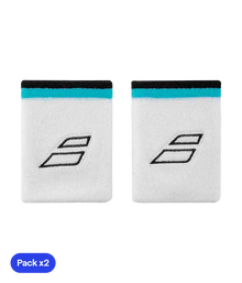 Wristbands Babolat Terry Jumbo Blanco/Azul (Pack x2)