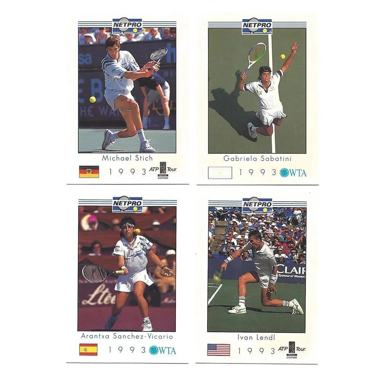 NETPRO Tour Star Tennis Collector Card Set 1993Tienda Tennis