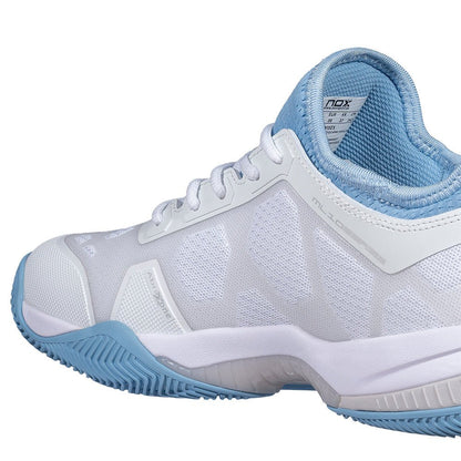 NOX NERBO White/Dusk Blue 2026 Padel Shoes - Tennistro