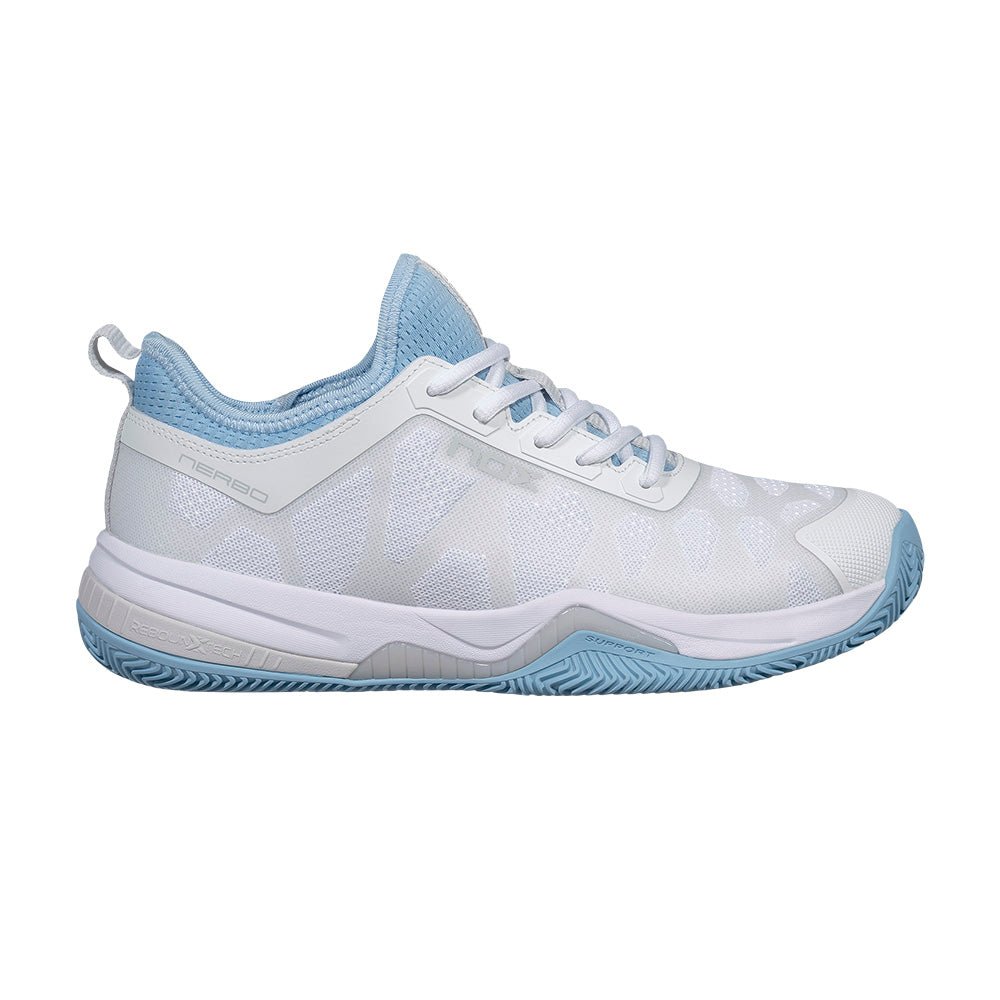 NOX NERBO White/Dusk Blue 2026 Padel Shoes - Tennistro