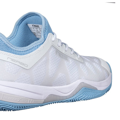 NOX NERBO White/Dusk Blue 2026 Padel Shoes - Tennistro