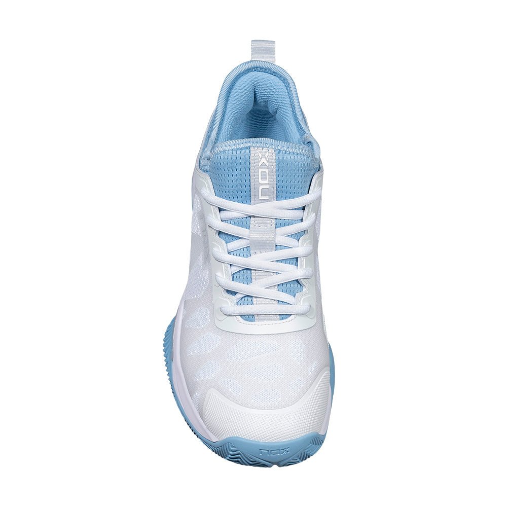 NOX NERBO White/Dusk Blue 2026 Padel Shoes - Tennistro