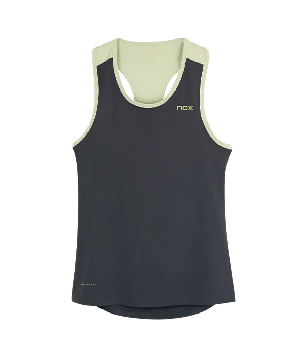 Camiseta Tirantes NOX Pro Mujer Gris/Verde
