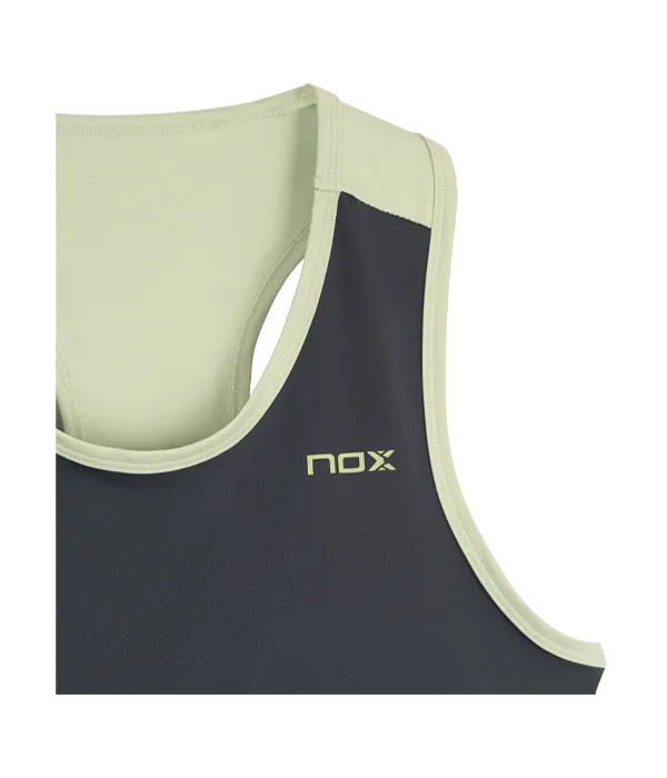 Camiseta Tirantes NOX Pro Mujer Gris/Verde