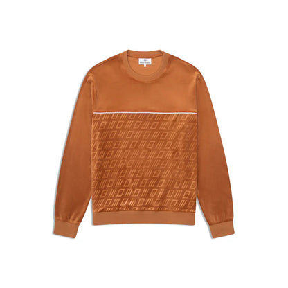 Sergio Tacchini Bandiera Debossed Velour Crewneck | Sugar Almond