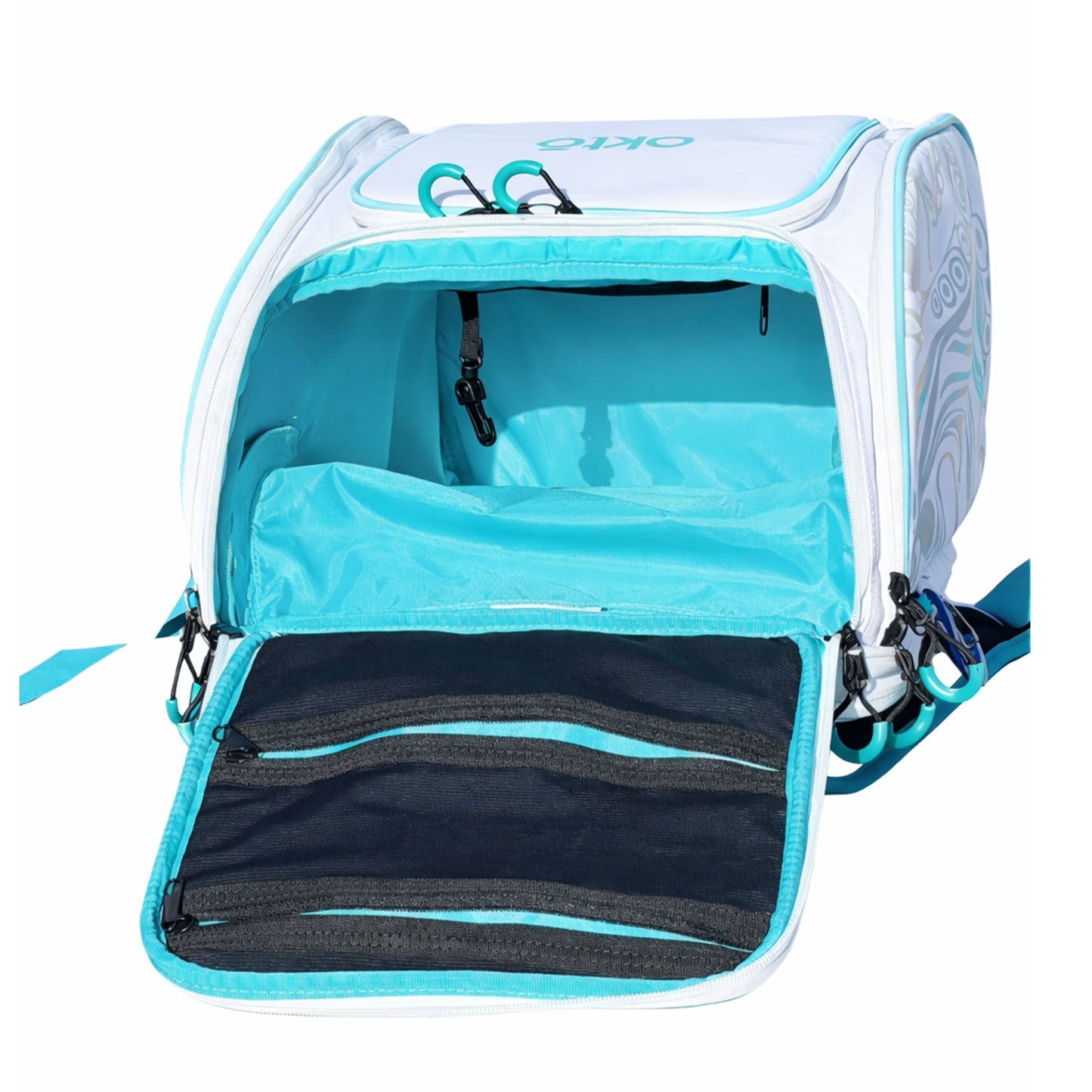 Oktō Rec Lite Paddle Sports Backpack | White & Teal