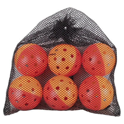 Outdoor Pickleball Training Balls Bag of 6 Red and OrangeTienda Tennis