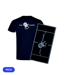 Pack Padel Team Gourmet: Camiseta Algodón Azul Marino + Toalla