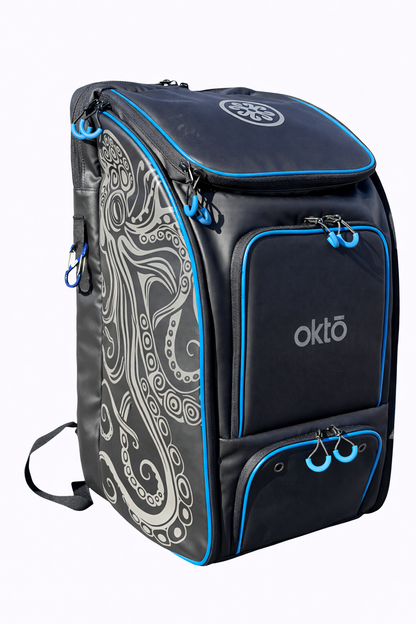 Oktō Pro Elite Paddle Sports Backpack | Black & Blue