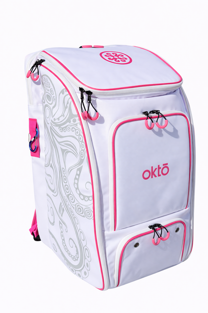 Oktō Pro Elite Paddle Sports Backpack | White & Pink