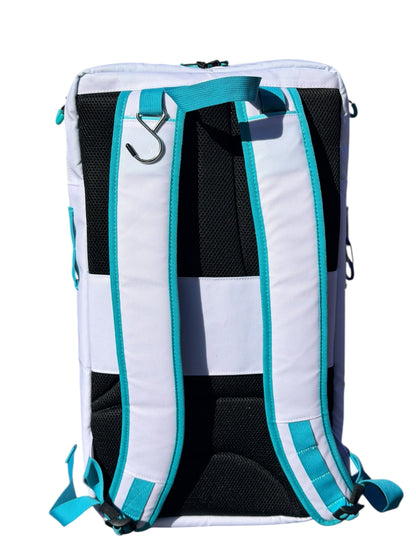 Oktō Pro Elite Paddle Sports Backpack | White & Teal