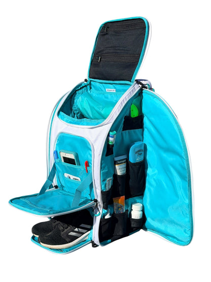 Oktō Pro Elite Paddle Sports Backpack | White & Teal