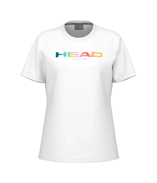 Camiseta Head Rainbow Mujer White 2025