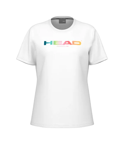 Camiseta Head Rainbow Mujer White 2025