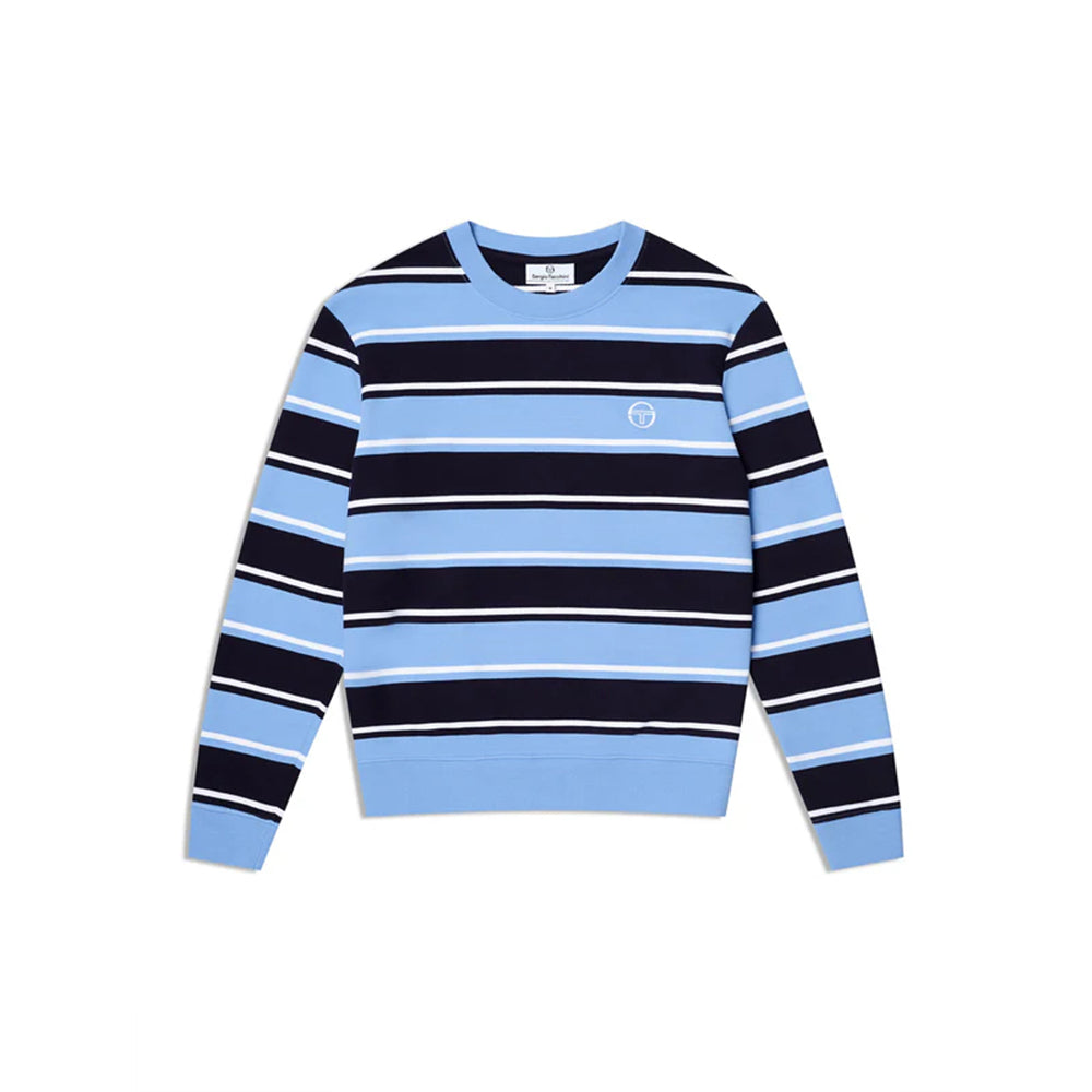 Sergio Tacchini Strisce Stripe Crewneck | Maritime Blue
