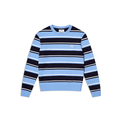 Sergio Tacchini Strisce Stripe Crewneck | Maritime Blue