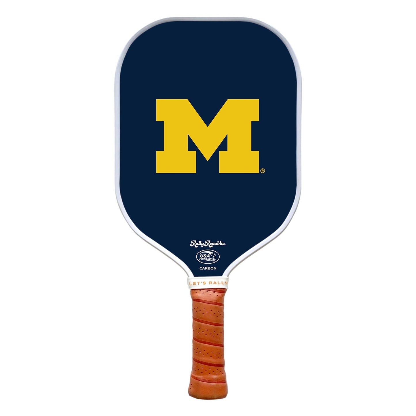 Rally Republic Pickleball Michigan Wolverines Michigan Blue Primary Mark Pickleball Paddle