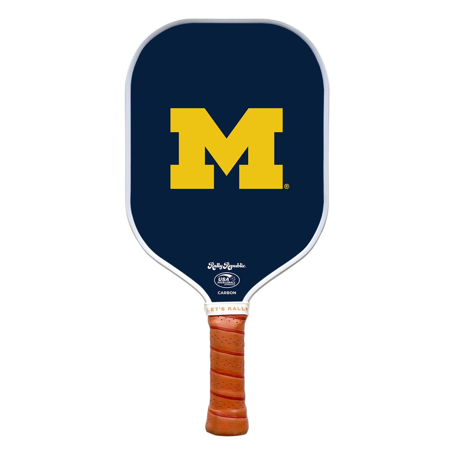 Rally Republic Pickleball Michigan Wolverines Michigan Blue Primary Mark Pickleball Paddle