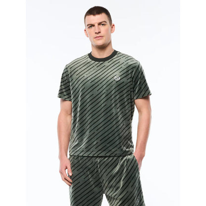 Sergio Tacchini Obliquo Velour Shirt | Agave Green