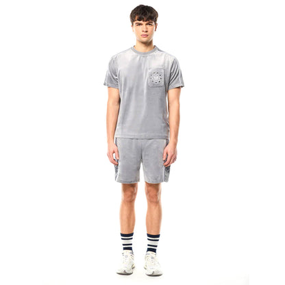 Sergio Tacchini Cresta Velour Pocket Shirt | Sleet
