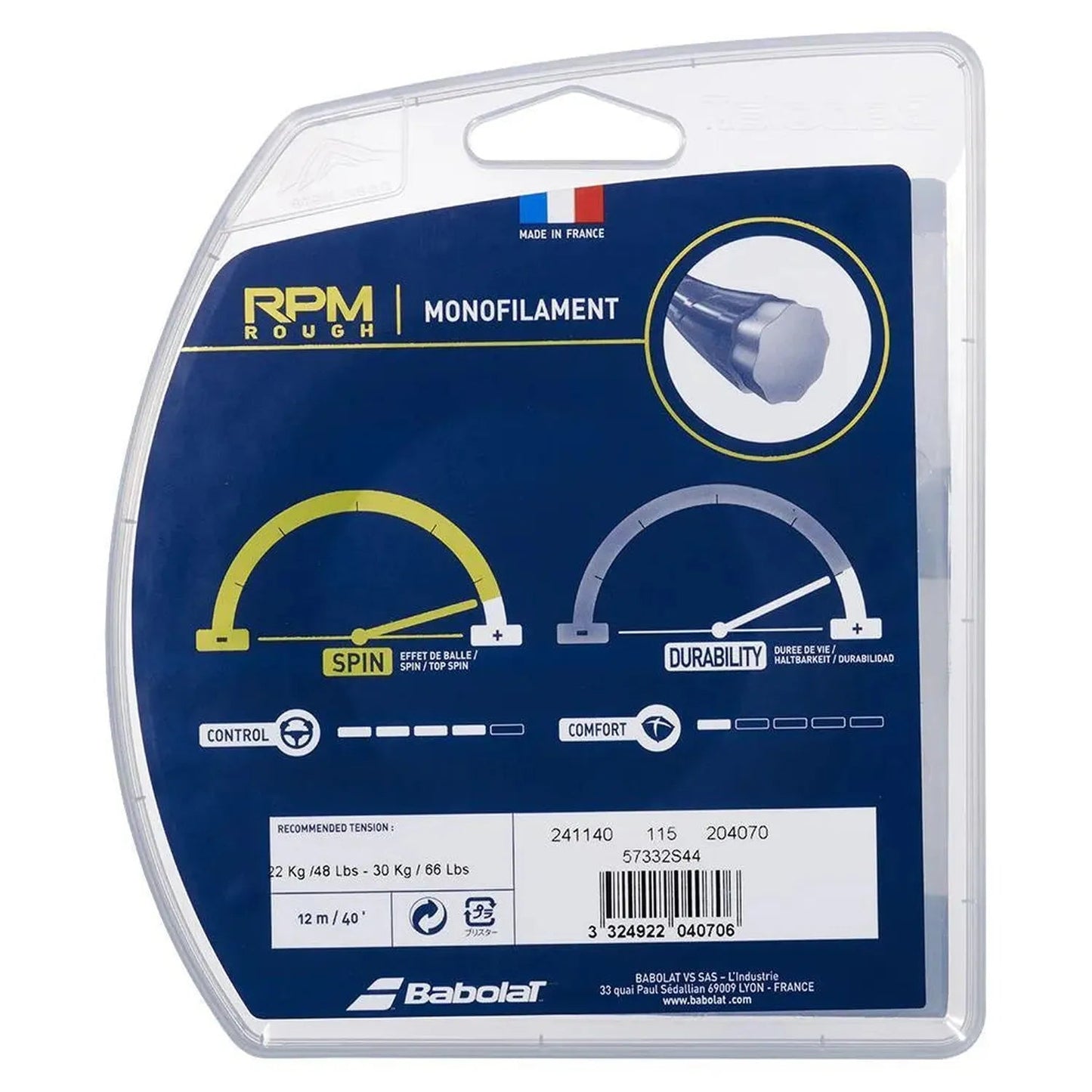 RPM Rough Tennis String Dark GreyTienda Tennis