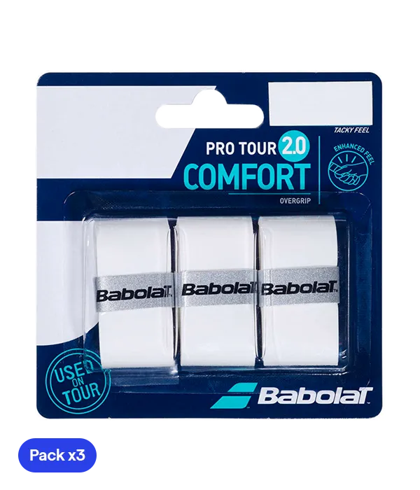 Overgrips Babolat Pro Tour 2.0 White (Pack x3)