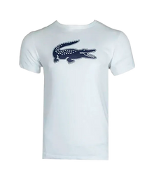 Camiseta Lacoste Sport Regular Fit Blanca Logo Negro
