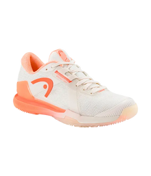 Padel Shoes Head Sprint Pro 4.0 Mujer Chalk White/Coral 2025