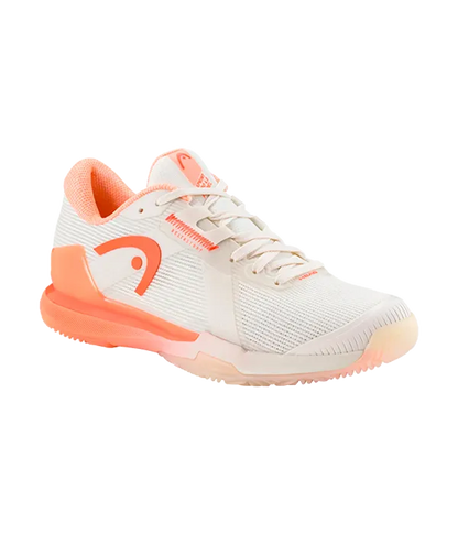 Padel Shoes Head Sprint Pro 4.0 Mujer Chalk White/Coral 2025