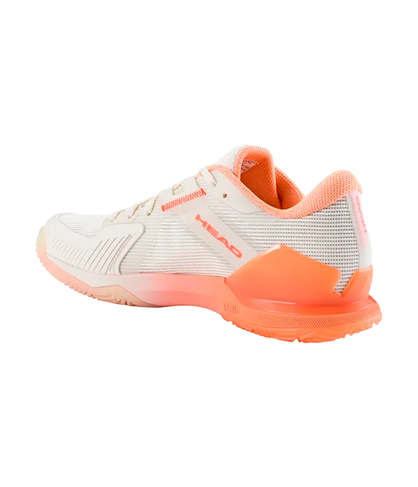 Padel Shoes Head Sprint Pro 4.0 Mujer Chalk White/Coral 2025