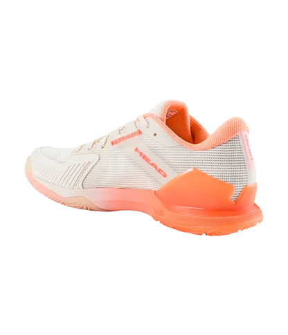 Padel Shoes Head Sprint Pro 4.0 Mujer Chalk White/Coral 2025