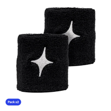 Wristband Cortas StarVie Negro 2026 (Pack x2)