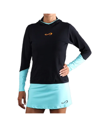 Sudadera Endless Breath Line Black Aqua