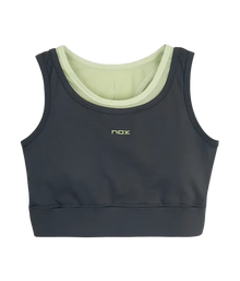 Sujetador Deportivo NOX Pro Gris/Verde