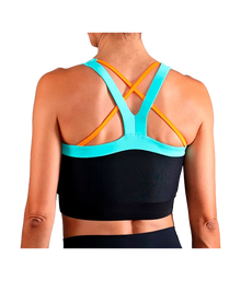 Top Endless Crop Negro/Aqua 2025