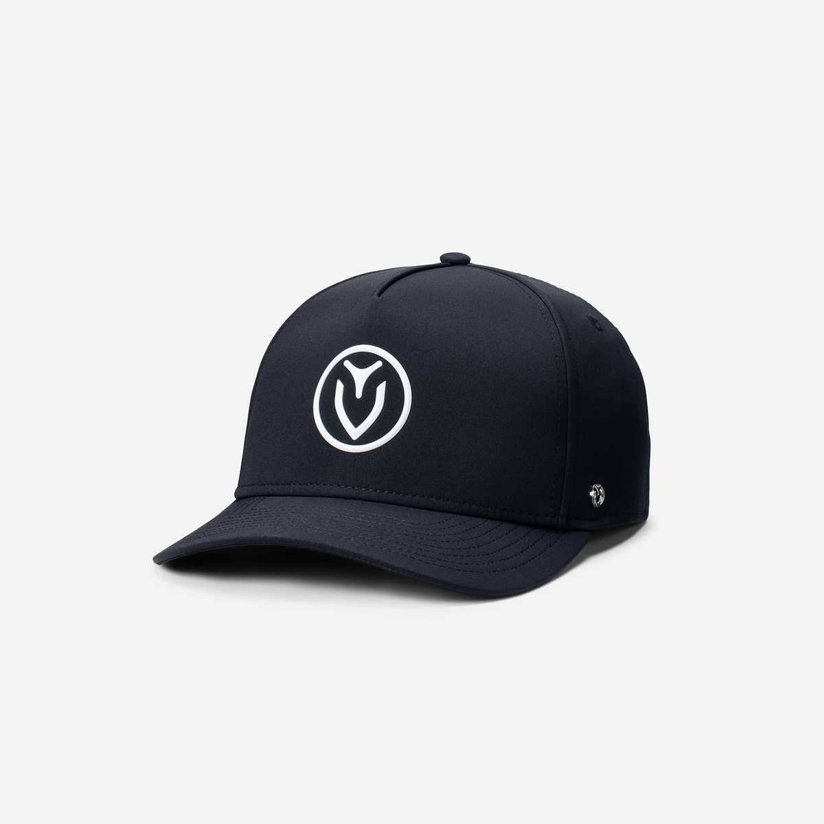 Black VESSEL Tour Performance Hat against a white background #color_black/white